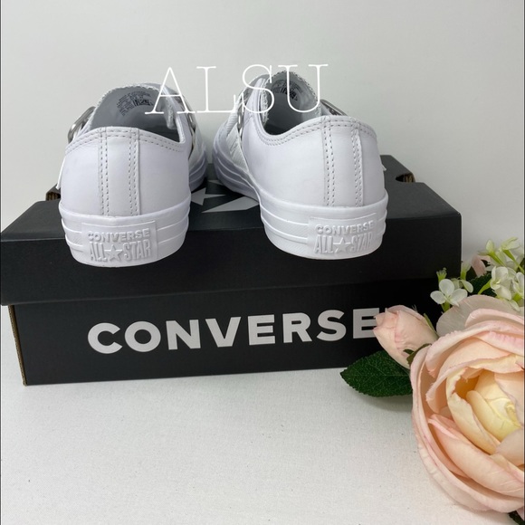 SANTA’S DEAL 🎄 Converse Ctas Punk Strap Slip Leather White Women's Size 563480C - Picture 5 of 8